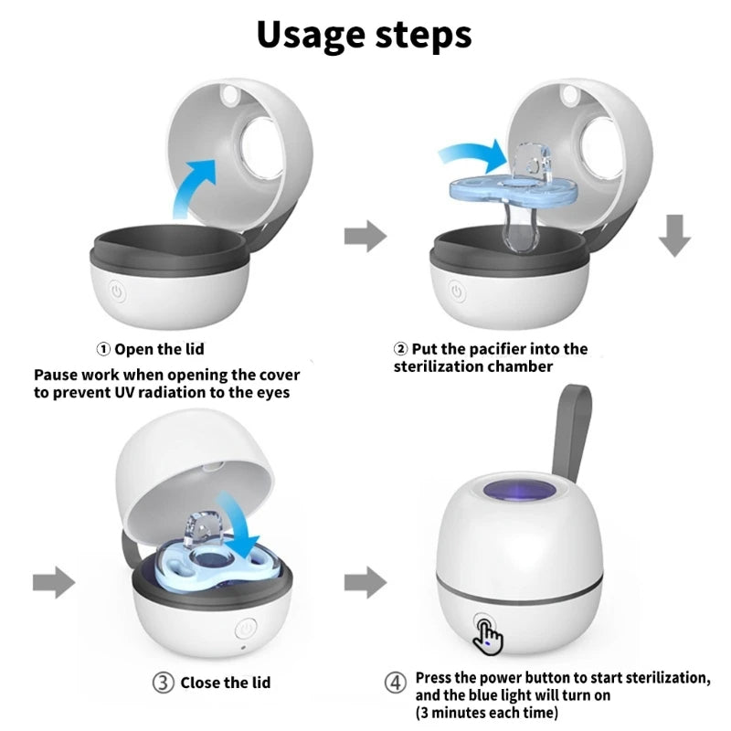 πΌ Portable UV Pacifier Sterilizer Box