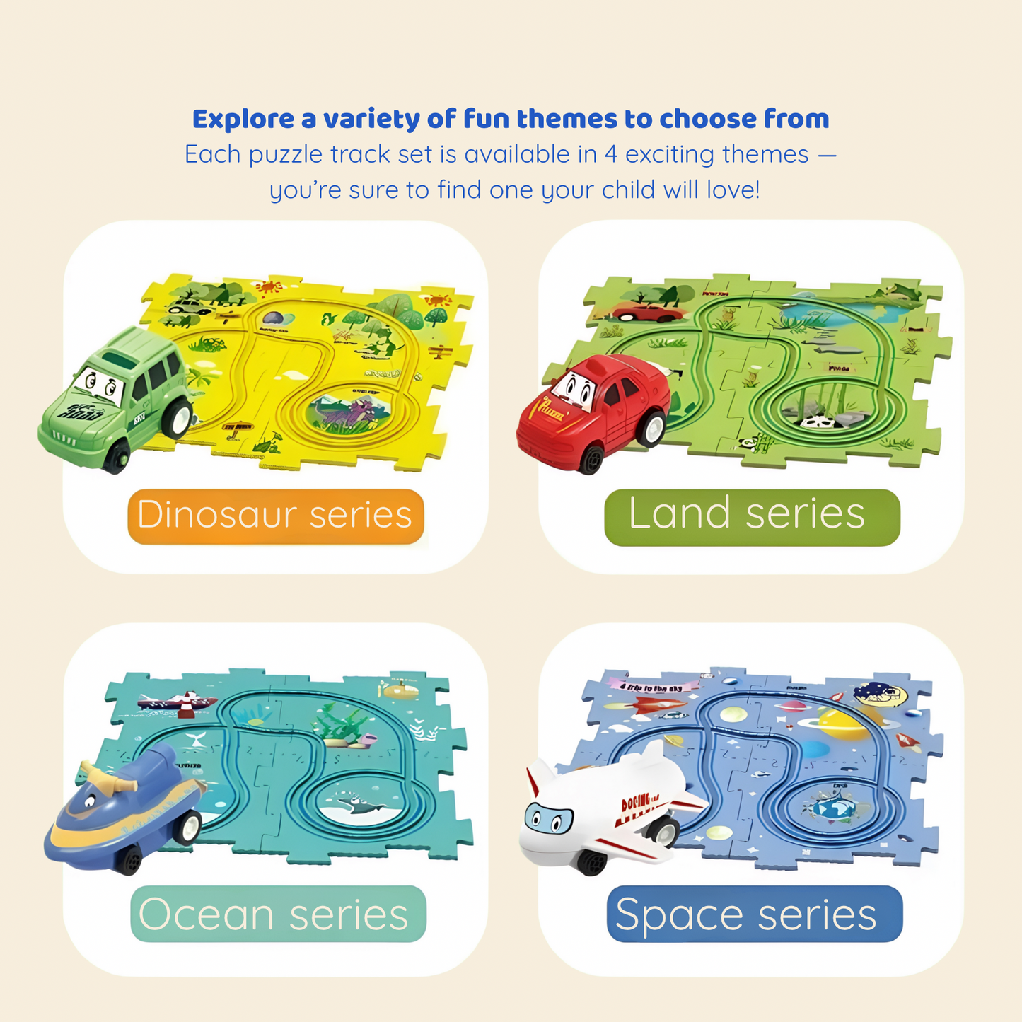 π DIY Flexible Track Car Puzzle Set
