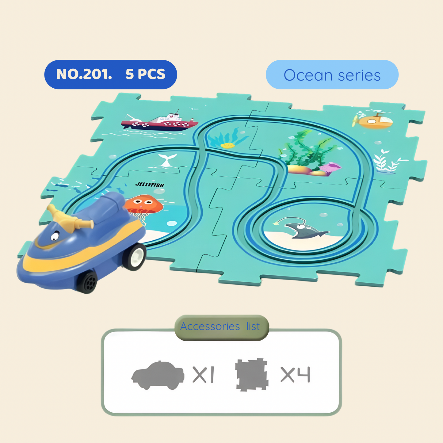 π DIY Flexible Track Car Puzzle Set