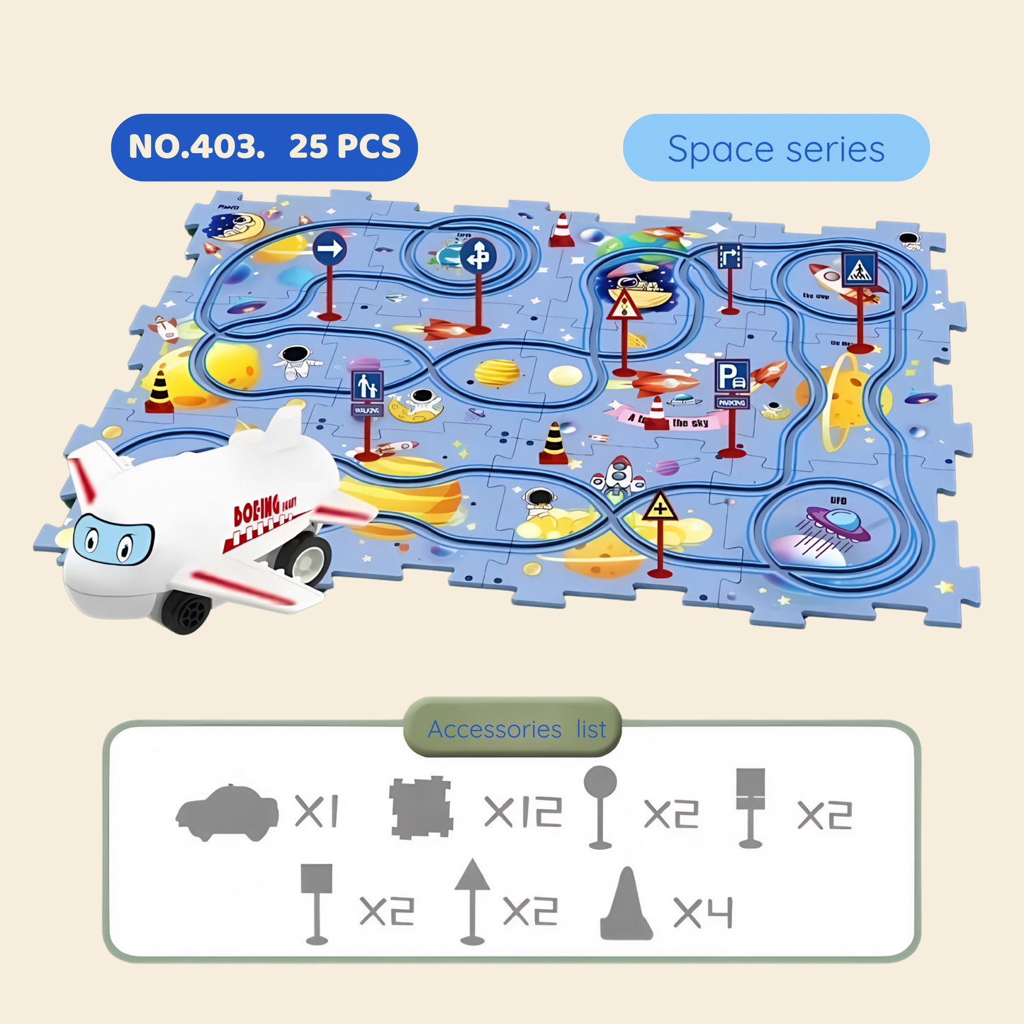 π DIY Flexible Track Car Puzzle Set
