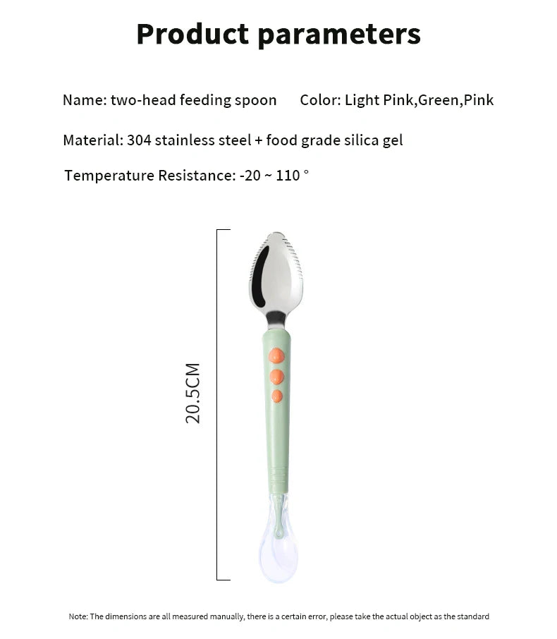 π₯ Dual-Ended Silicone Fruit Spoon for Babies