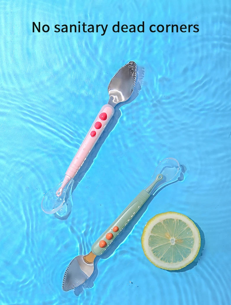 π₯ Dual-Ended Silicone Fruit Spoon for Babies