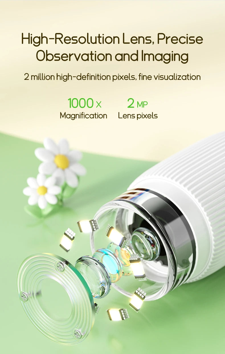 🔬 Kids’ Electronic Microscope – 1000x Magnifier with LED
