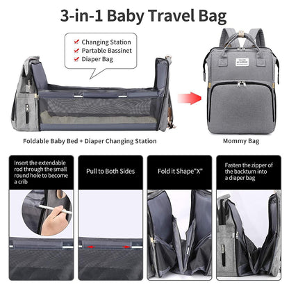 Diaper Baclpack with Changing Station