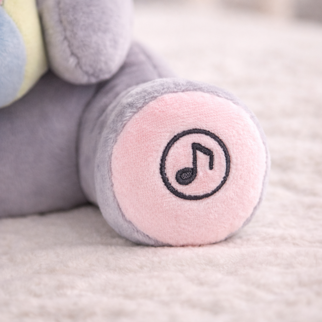 🐘 Animated Plush Elephant with Moving Ears