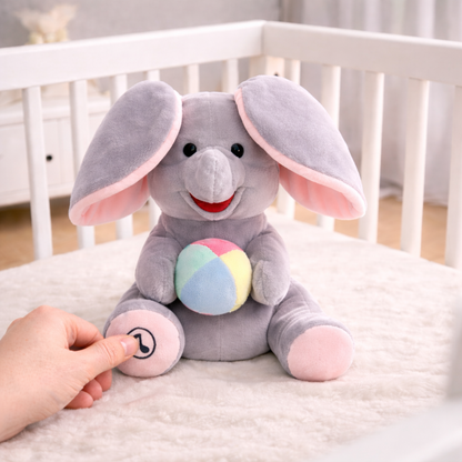 🐘 Animated Plush Elephant with Moving Ears