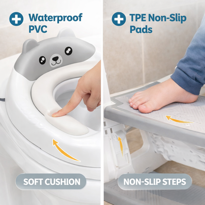 🚽 2-in-1 Potty Training Seat with Step Stool