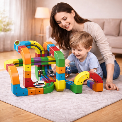 🚄 Electric Magnetic Track Set with Anti-Gravity Vehicles