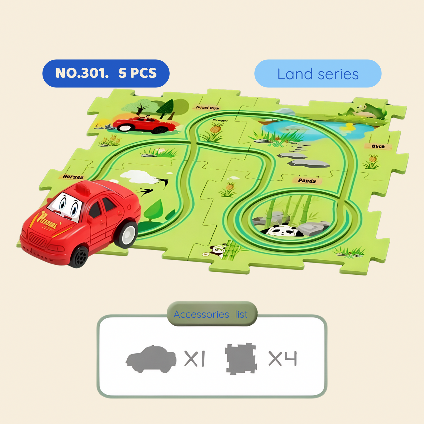 🚗 DIY Flexible Track Car Puzzle Set
