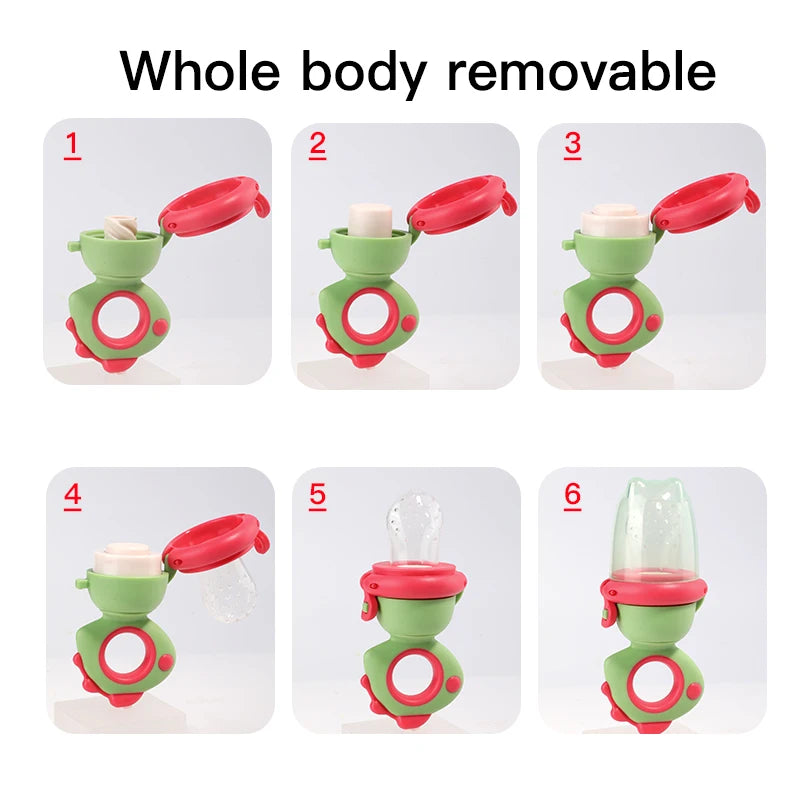 🦕 Rotating Silicone Baby Fruit Feeder