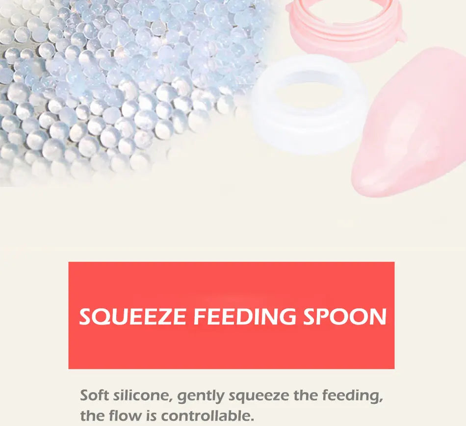🍼 Baby Feeding Bottle Dolphin – Silicone Spoon for Rice Cereal & Purees