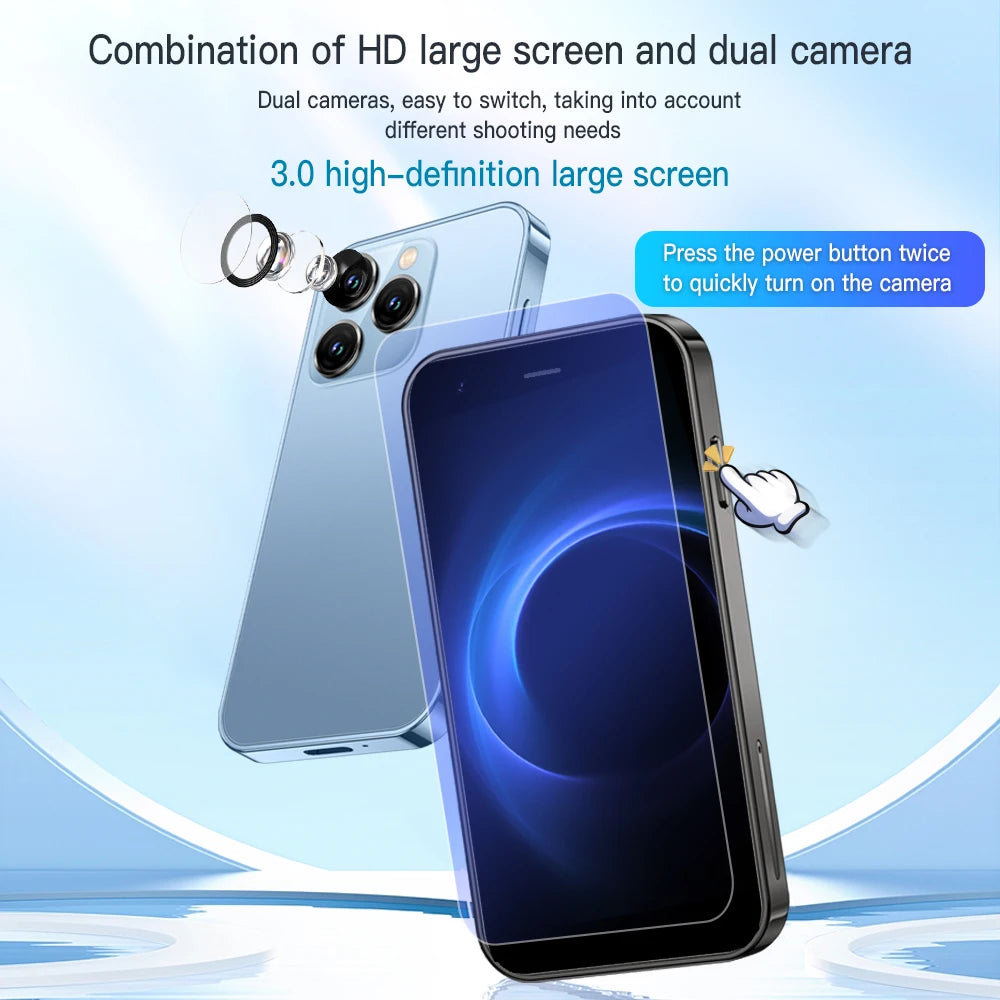 📱Compact 3.0" Dual-SIM Phone — Lightweight Mini Smartphone
