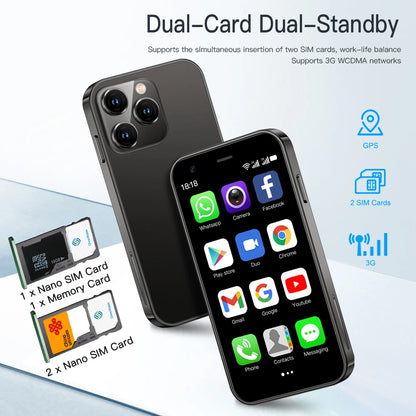 📱Compact 3.0" Dual-SIM Phone — Lightweight Mini Smartphone