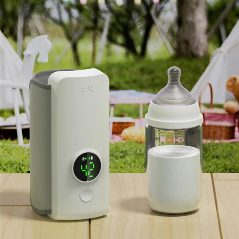 🍼 Portable Rechargeable Baby Bottle Warmer — With Temperature Display