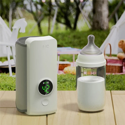🍼 Portable Rechargeable Baby Bottle Warmer — With Temperature Display