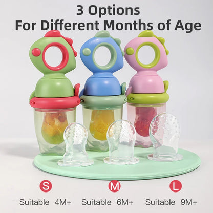 🦕 Rotating Silicone Baby Fruit Feeder