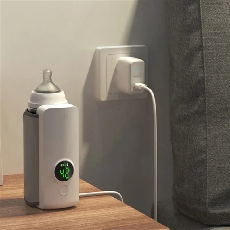 🍼 Portable Rechargeable Baby Bottle Warmer — With Temperature Display