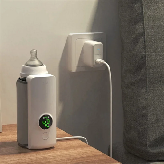 🍼 Portable Rechargeable Baby Bottle Warmer — With Temperature Display