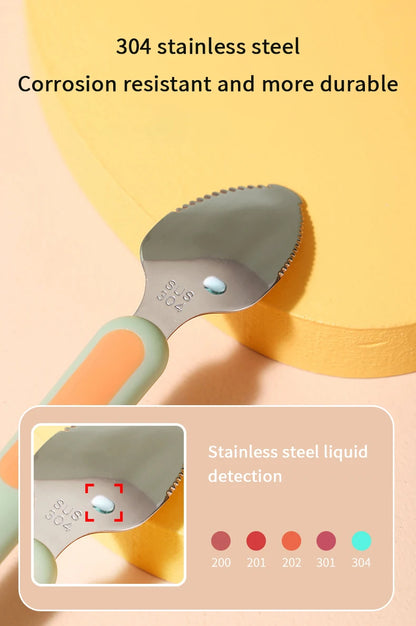 🥄 Dual-Ended Silicone Fruit Spoon for Babies