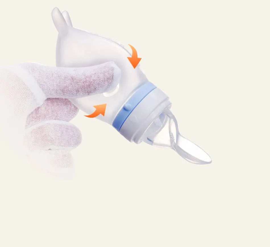 🍼 Baby Feeding Bottle Dolphin – Silicone Spoon for Rice Cereal & Purees