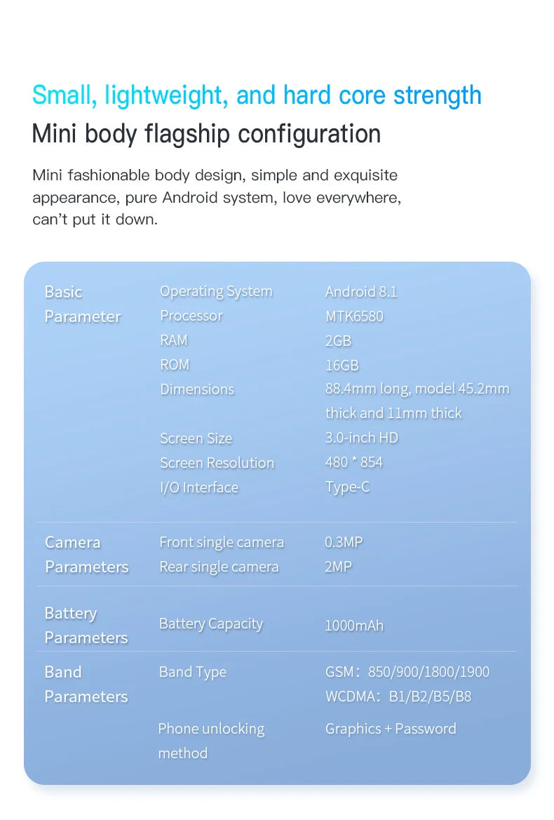 📱Compact 3.0" Dual-SIM Phone — Lightweight Mini Smartphone