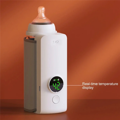🍼 Portable Rechargeable Baby Bottle Warmer — With Temperature Display