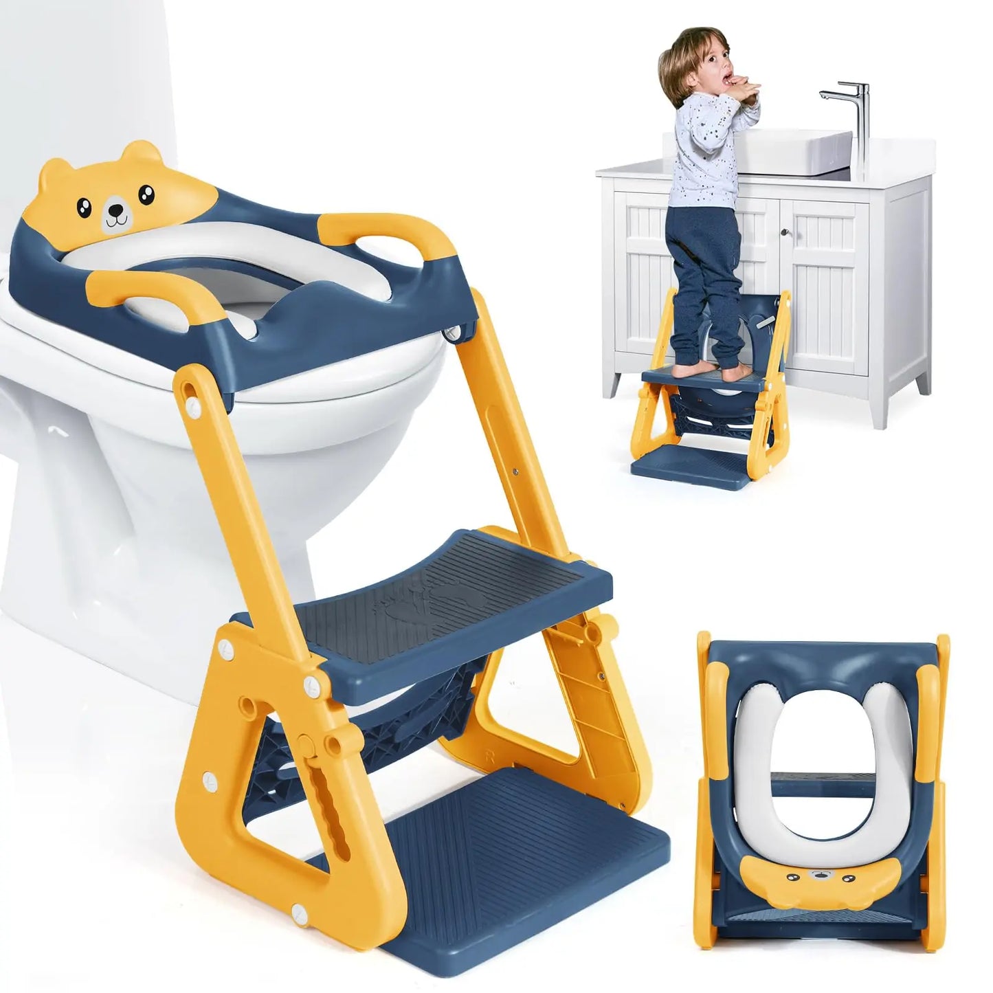 🚽 2-in-1 Potty Training Seat with Step Stool