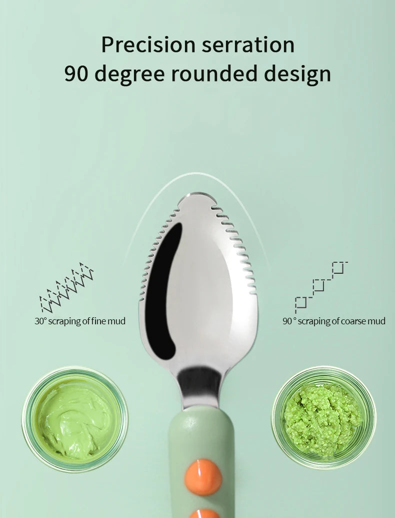 🥄 Dual-Ended Silicone Fruit Spoon for Babies
