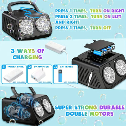 🫧 Handheld Automatic Bubble Maker – Fun & Easy Outdoor Magic!
