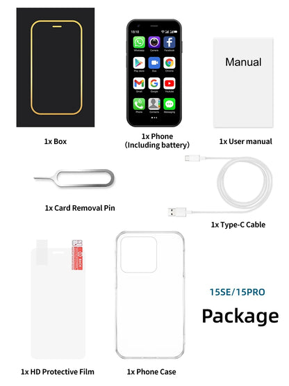 📱Compact 3.0" Dual-SIM Phone — Lightweight Mini Smartphone