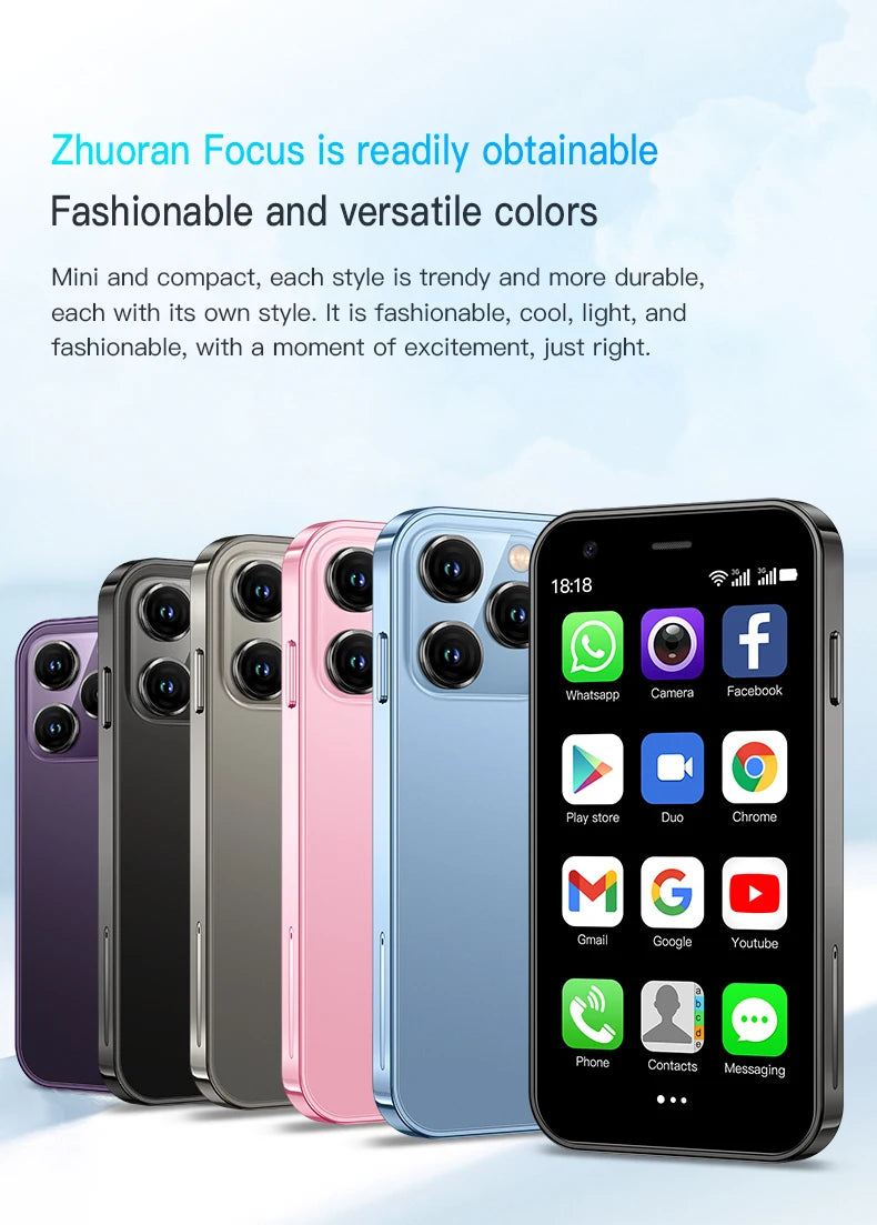 📱Compact 3.0" Dual-SIM Phone — Lightweight Mini Smartphone