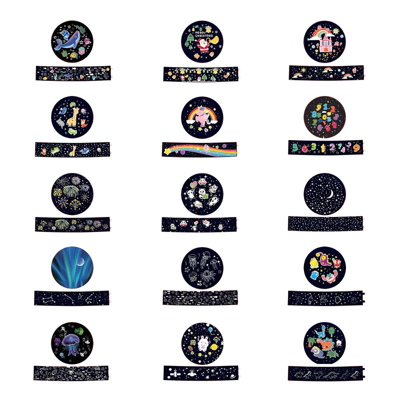 👑 Crown Star Projector Night Light – Rotating Galaxy Lamp for Kids