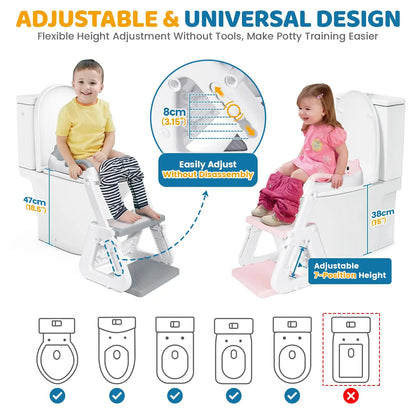 🚽 2-in-1 Potty Training Seat with Step Stool
